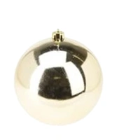 Gold Shiny 25cm Hanging Christmas Bauble