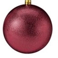 Burgundy Textured 25cm Hanging Christmas Bauble