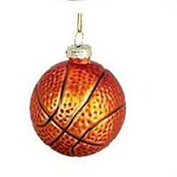 Basketball Glass Hanging Christmas Ornament 6cm
