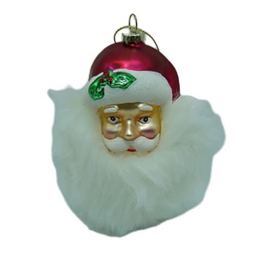 Santa with Soft Beard Christmas Tree Ornament 14cm