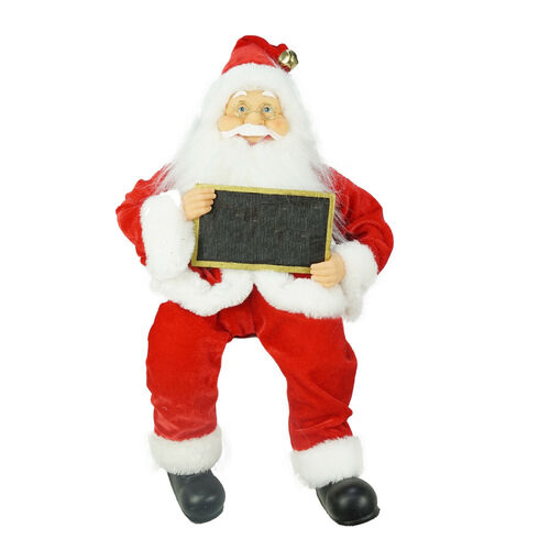 Sitting Santa with Blackboard 90 CM