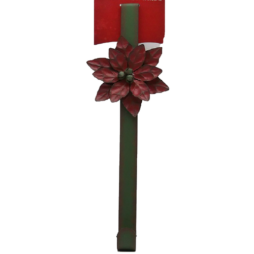 Antique Green and Red Poinsettia Wreath Hanger