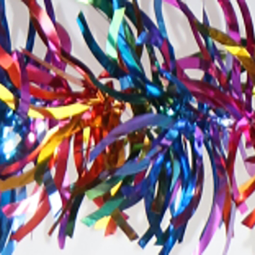 Christmas Rainbow Sparkle Tinsel 9cm x 5m