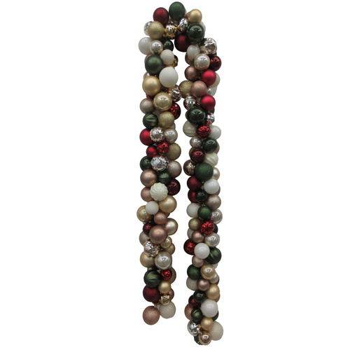 Luxe Rose Bauble Christmas Garland 270cm