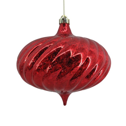 Red Mercury Look Onion Christmas Decoration 20cm