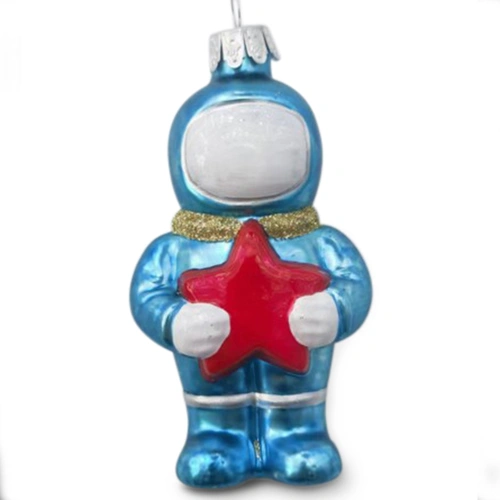 Astronaut Glass Christmas Hanging Decoration 10cm