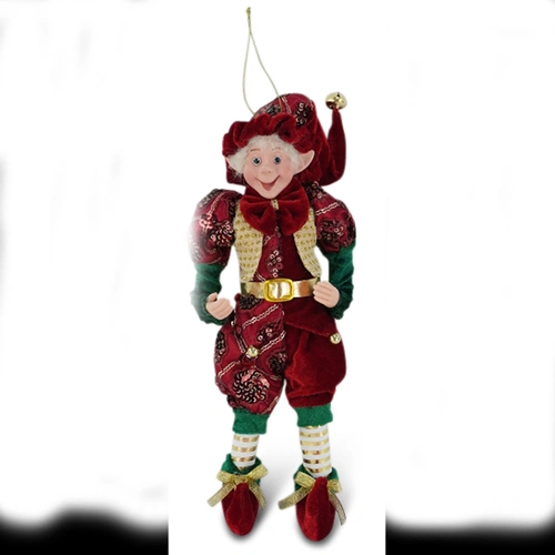 Traditional Poseable Christmas Elf 25cm