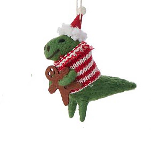 Felt Santasaurus with Gingerbread