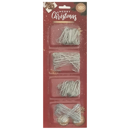 Ornament Hooks 300pc Silver