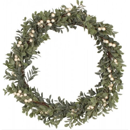 Mistletoe Wreath with Glitter 30cm