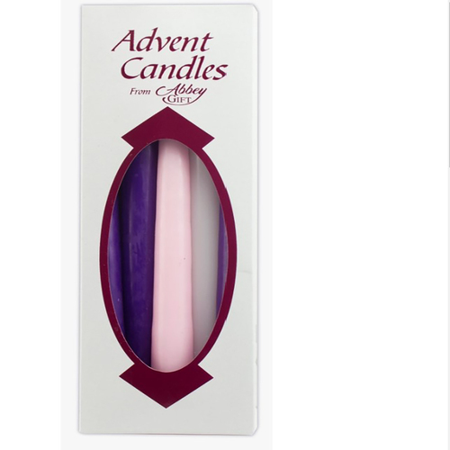 Set of 5 Advent Taper Candles 26cm