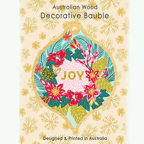 Timber  Australian Joy  Bauble Hanging Decoration