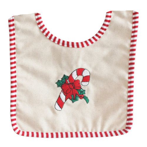 Candy Cane Christmas Baby  Bib