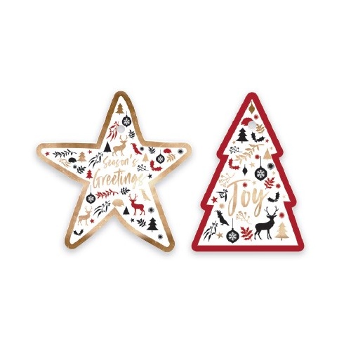Contemporary  Shape Cut Gift Tags  10pc