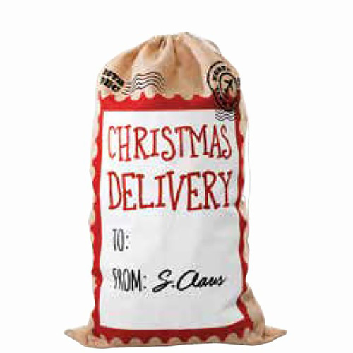 Christmas Delivery To ... Jute Santa Sack