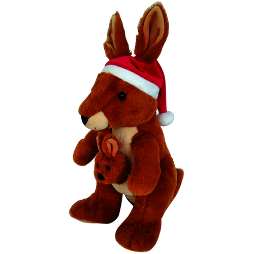 Plush Christmas Kangaroo 38cm