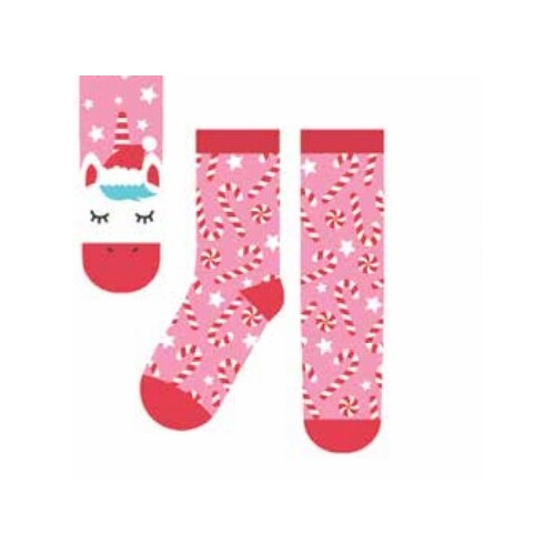 Kids Christmas Socks Candy Cane 2pk  Medium