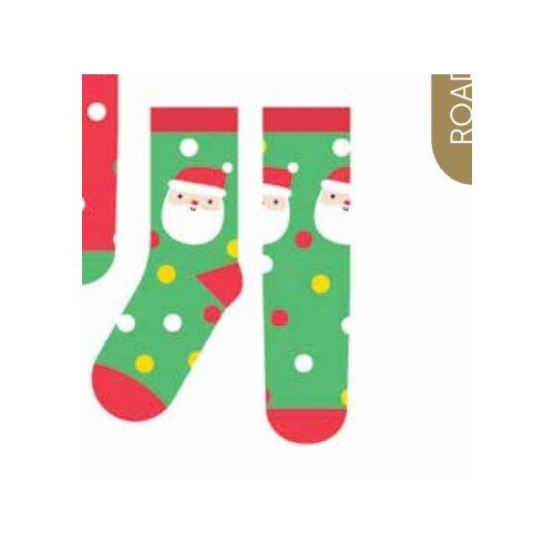 Kids Christmas Socks Santa  2pk Medium