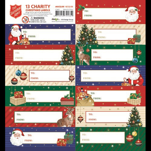 Xmas Labels Traditional  13pk
