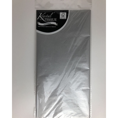 Silver Tissue Paper 3 sheets