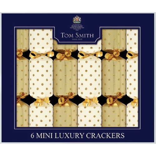 Gold Mini Luxury Crackers 6pk