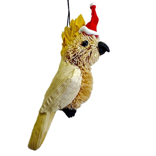 Cockatoo Bristle Decoration 12cm