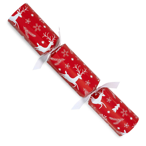 Deer Motif Red Catering Crackers -  6 Boxes of 50 left