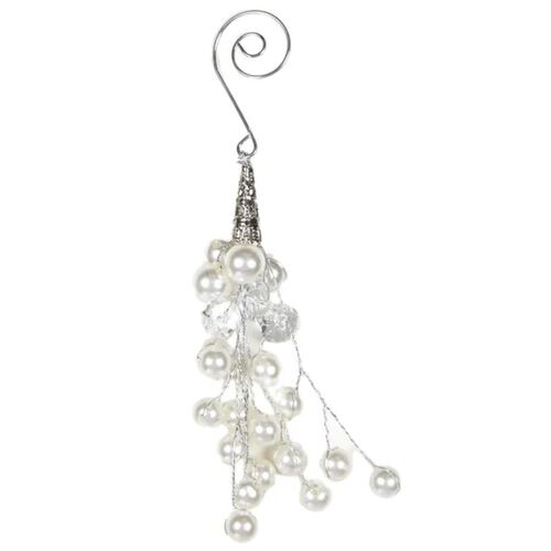 Pearl  and Silver Cluster Hanger 14cm