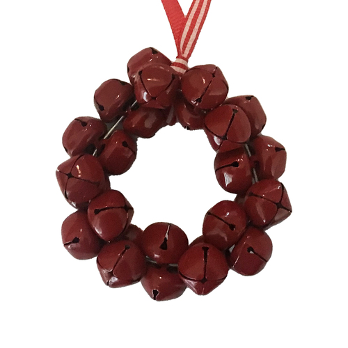 Red Bell Wreath Hanging Decoration  8cm