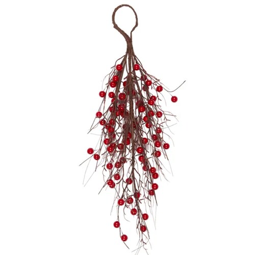 Red Berry and Twig Door Hanger 50cm