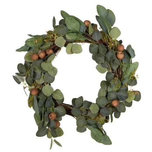 Gumnut Wreath Natural  Look  50cm