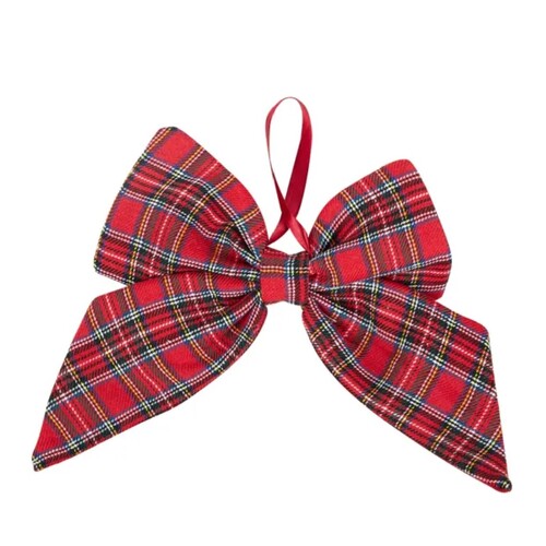 Hanging Tartan Bow 20 x 22 cm