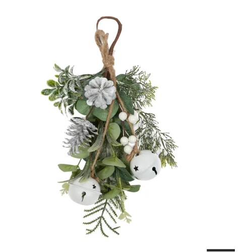 White Bell, Pinecone, Door Hanger 48cm.