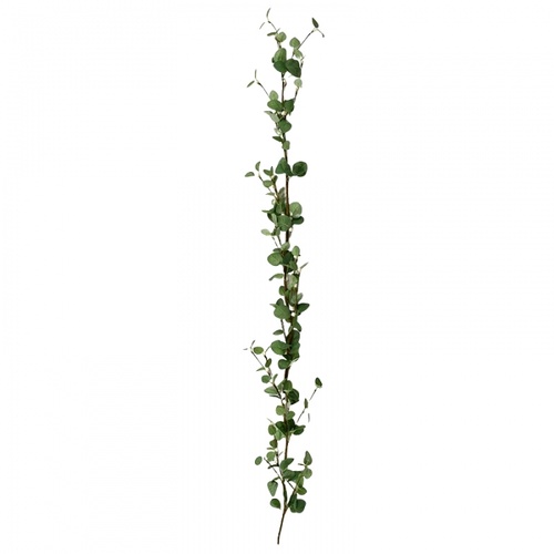 White Pearlescent Berry Garland with Leaves 150 cm