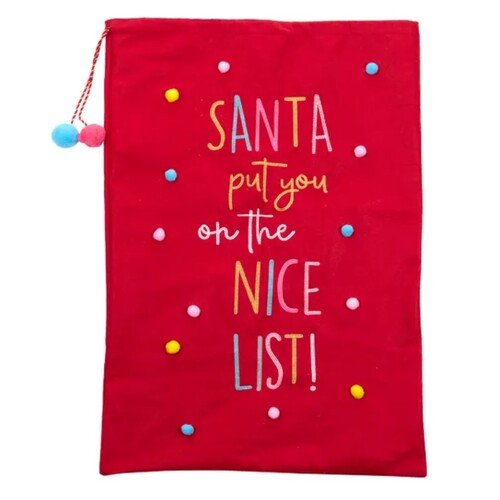 Santa put you on the Nice List Santa Sack