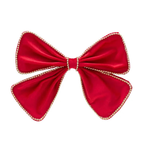 Velvet and Gold Clip on Christmas Bow 16 x 20cm