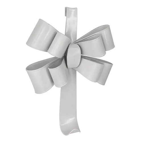 White Metal Bow Wreath Hanger 32 x 44cm