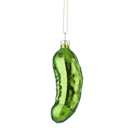 Pickle Glass Hanging Christmas Tree Ornament