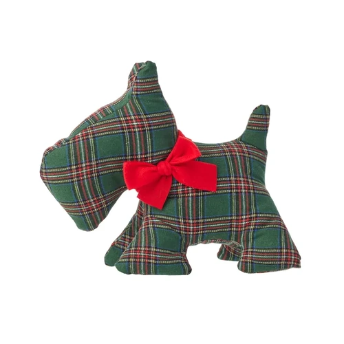 Plaid Fabric  Scottie Dog 35cm