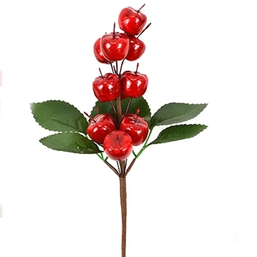 Small Red Apple Christmas Pick 25cm