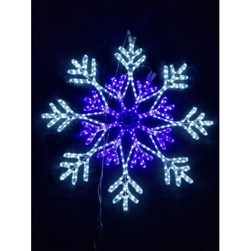 8 Point Snowflake 80cm LED Lights