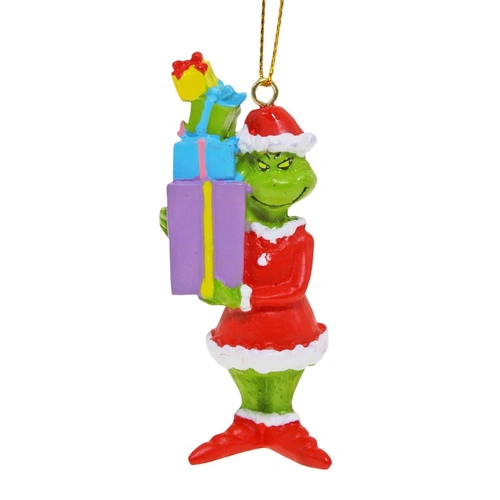 Grinch with Presents Hanging  Christmas Decoration 5cm