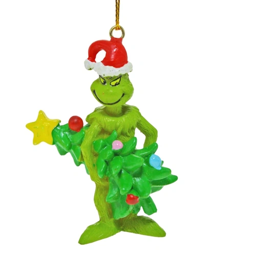Grinch with Tree Hanging  Christmas Decoration 5cm