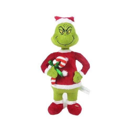 Happy Shuffle Animated Grinch with Candy Cane 35cm