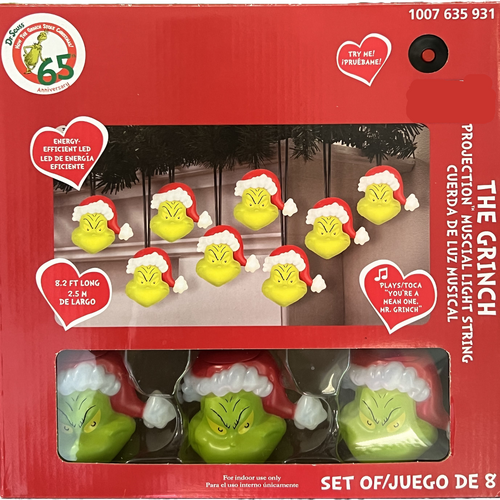 Musical Grinch String Lights 2.5m
