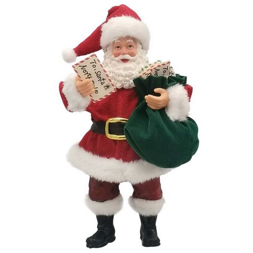 Classic Santa with Sack  hanging ornament 16cm