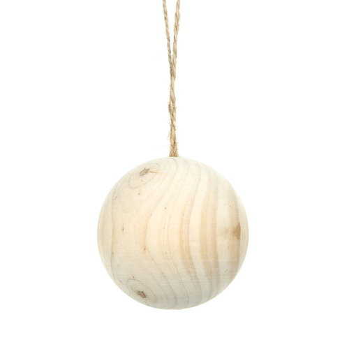 Natural Timber Hanging Ball  8cm