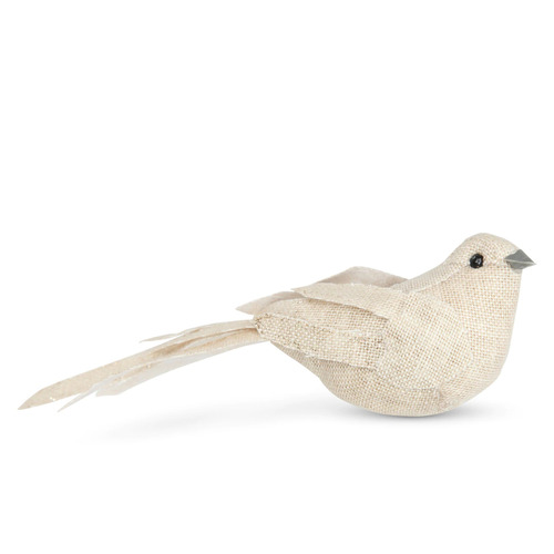 Linen Natural  Bird Clip 10cm
