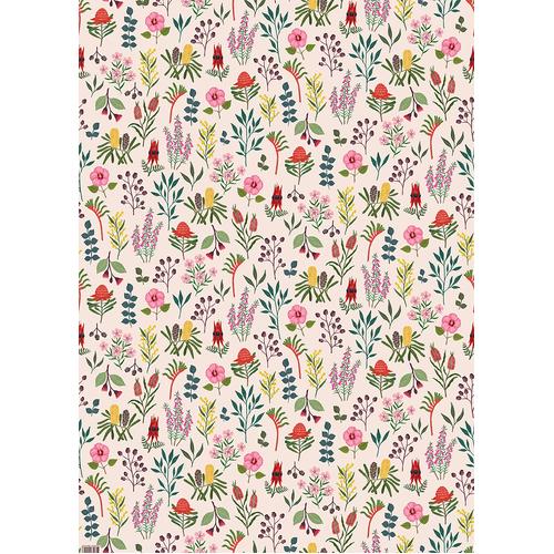 Buy Australian Wildflowers Flat Wrapping Paper in Australia Real