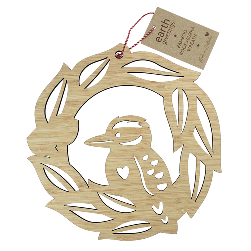 Kookaburra Bamboo Christmas Wreath 27cm